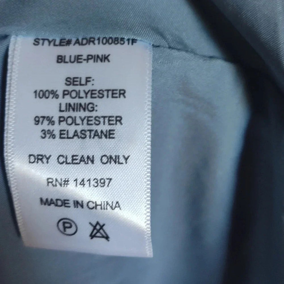 Floret Studio Floral Ruffle Mini Dress XS Blue Long Sleeve Cottagecore - Picture 6 of 10